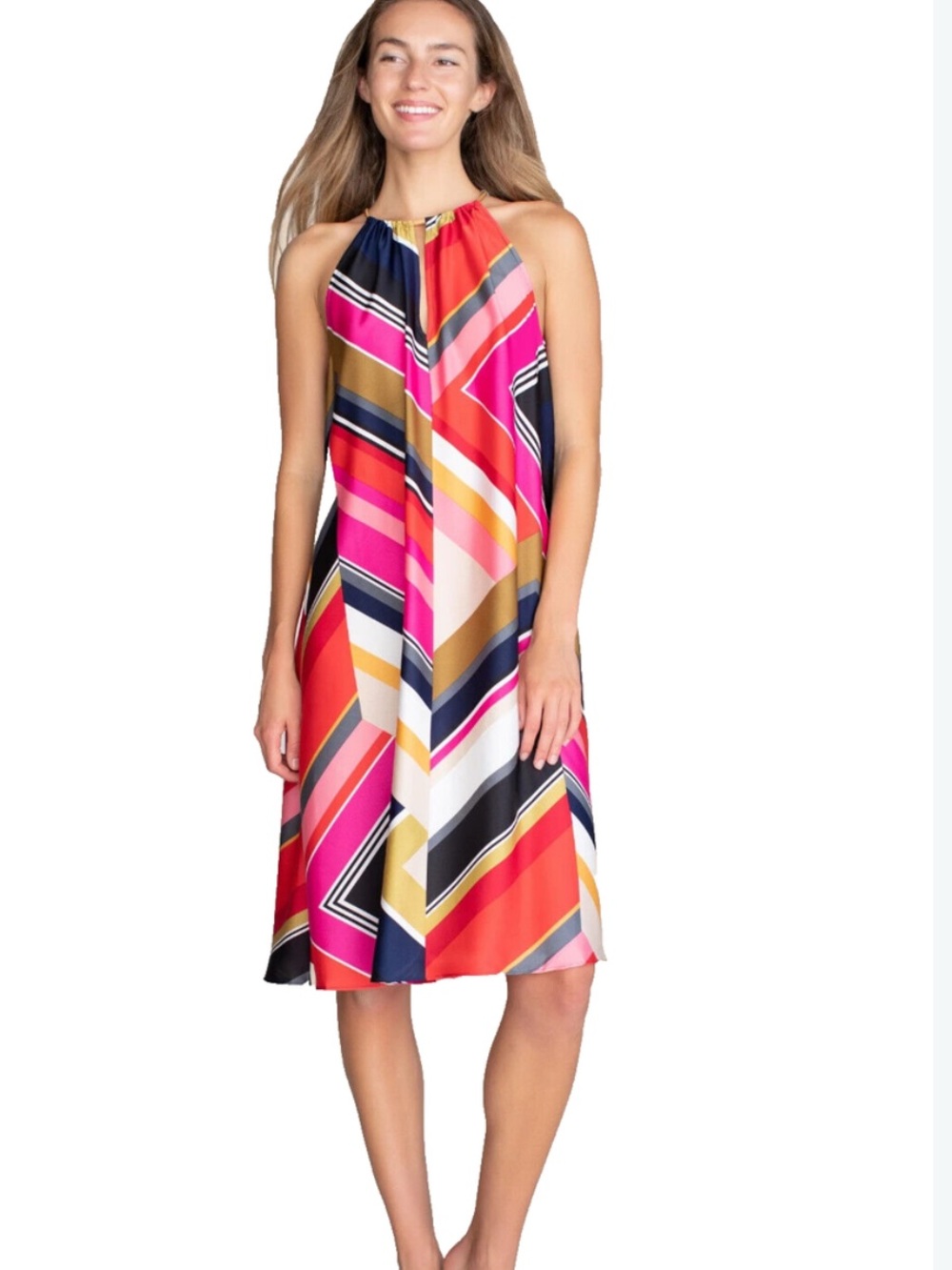 Trina Turk Colorful Print A-line dress